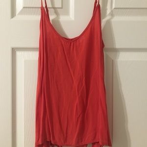 Spaghetti strapped coral summer shirt!